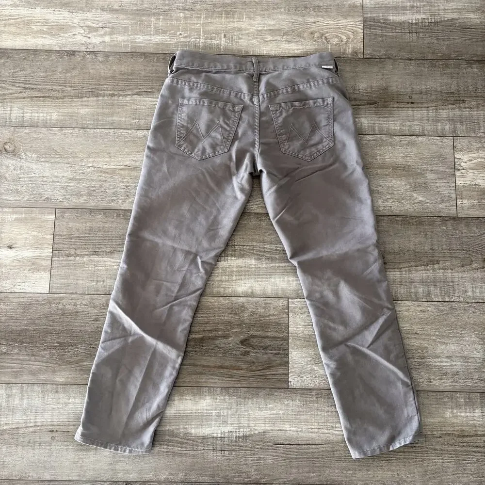 MOTHER Jeans | Size 25 (Actual 28) Grey Skinny, Not Skinny Cropped Stretch Denim